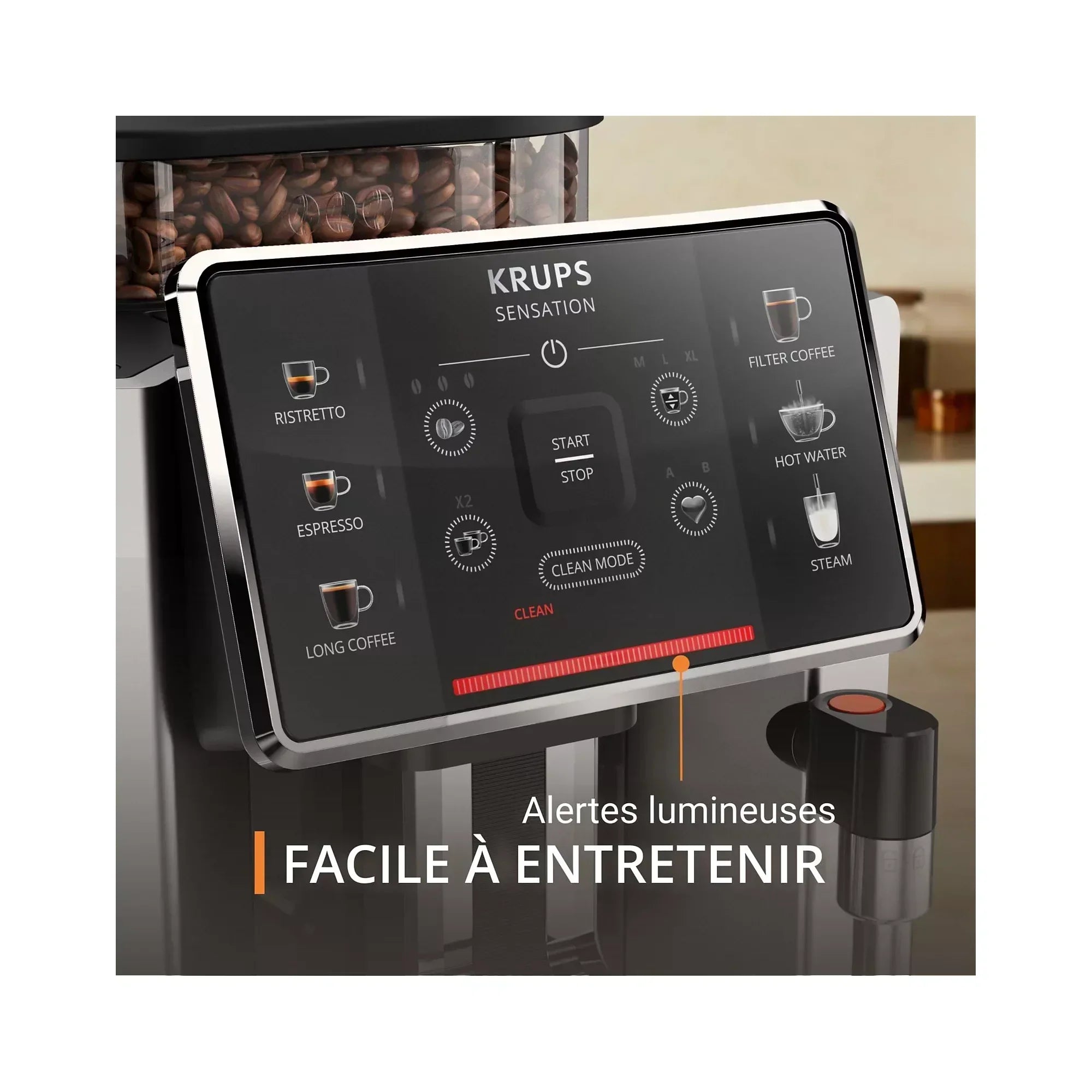 Expresso Broyeur Krups SENSATION SILVER