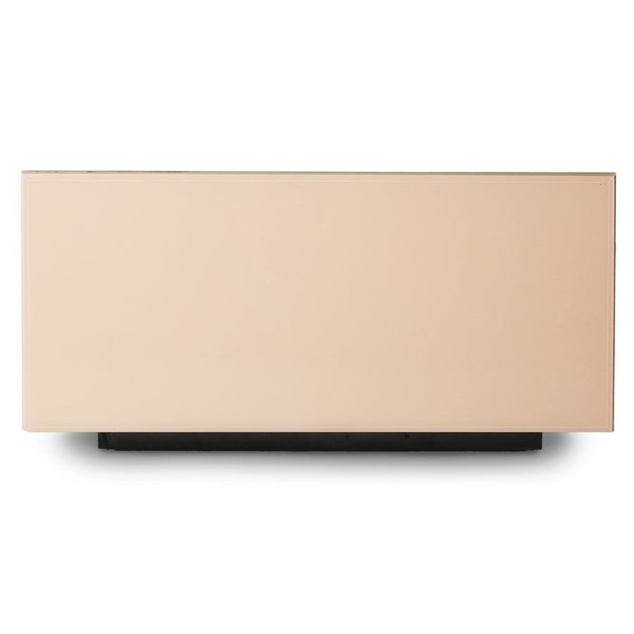 Table basse Bloc Miroir - 60 x 60 x 32 cm - Nude
